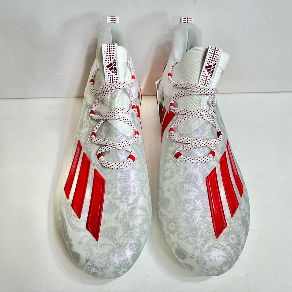 Adidas Adizero New Reign Young King Football Cleats FU6708 Floral Red